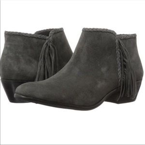 Sam Edelman Fringe Zip Leather ankle bootie Sz 11